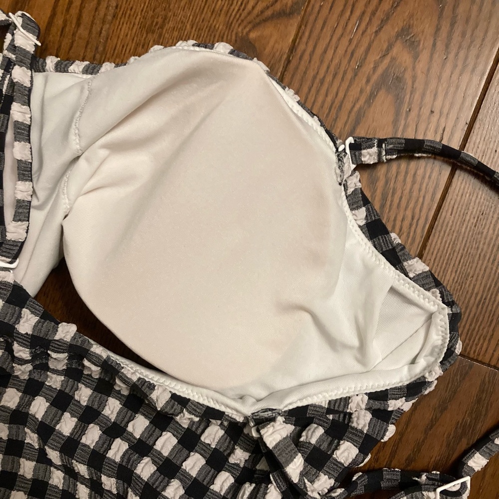 Aerie Black and White Gingham One Piece Swimsuit - Picture 8 of 12